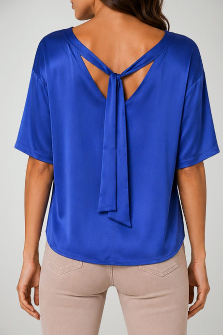 Hanita Blusa Donna in Satin con strass