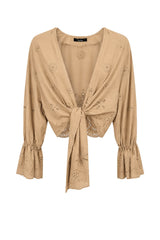 Hanita Top Donna crop traforato