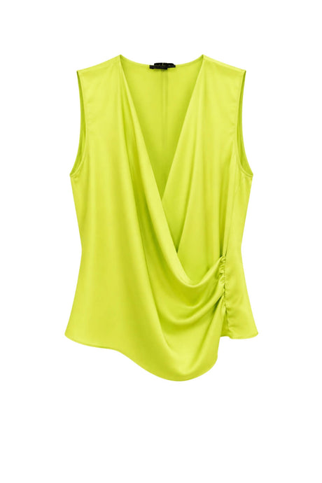 Blusa da donna Hanita smanicata con scollo incrociato