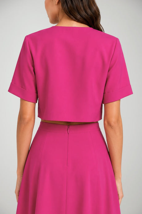 Bolero da donna Hanita crop a maniche corte