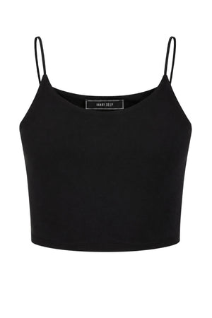 Hanny Deep Top Donna Crop con Spalline Sottili