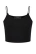 Hanny Deep Top Donna Crop con Spalline Sottili