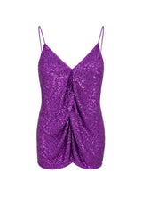 Hanny Deep Top Donna con Paillettes