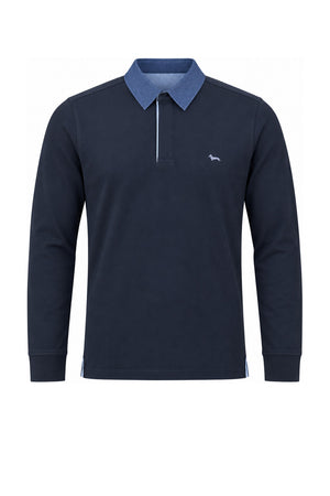 Harmont & Blaine Polo Uomo con collo in denim