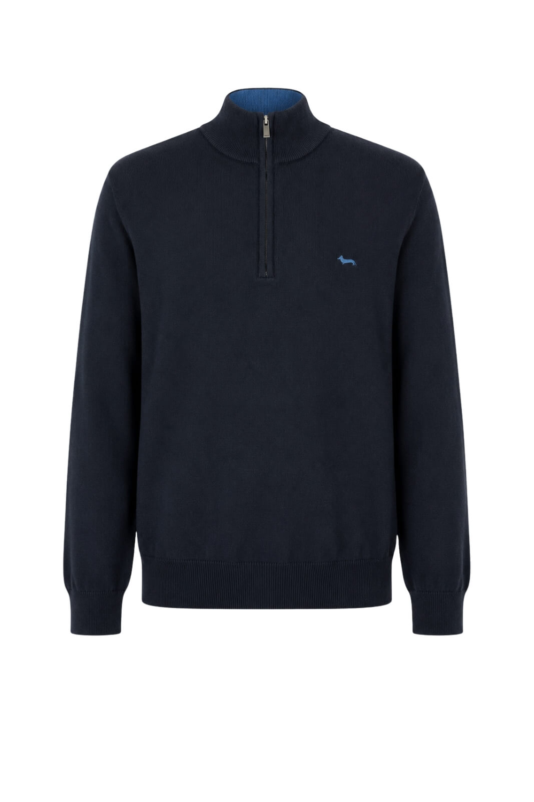 Harmont & Blaine Maglia Uomo con mezza zip e logo a contrasto