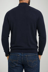 Harmont & Blaine Maglia Uomo con mezza zip e logo a contrasto