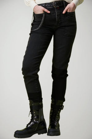 Jeans donna High Everyday Couture con catena fronte 1