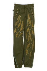 Pantalone History Repeats da donna con strass fronte