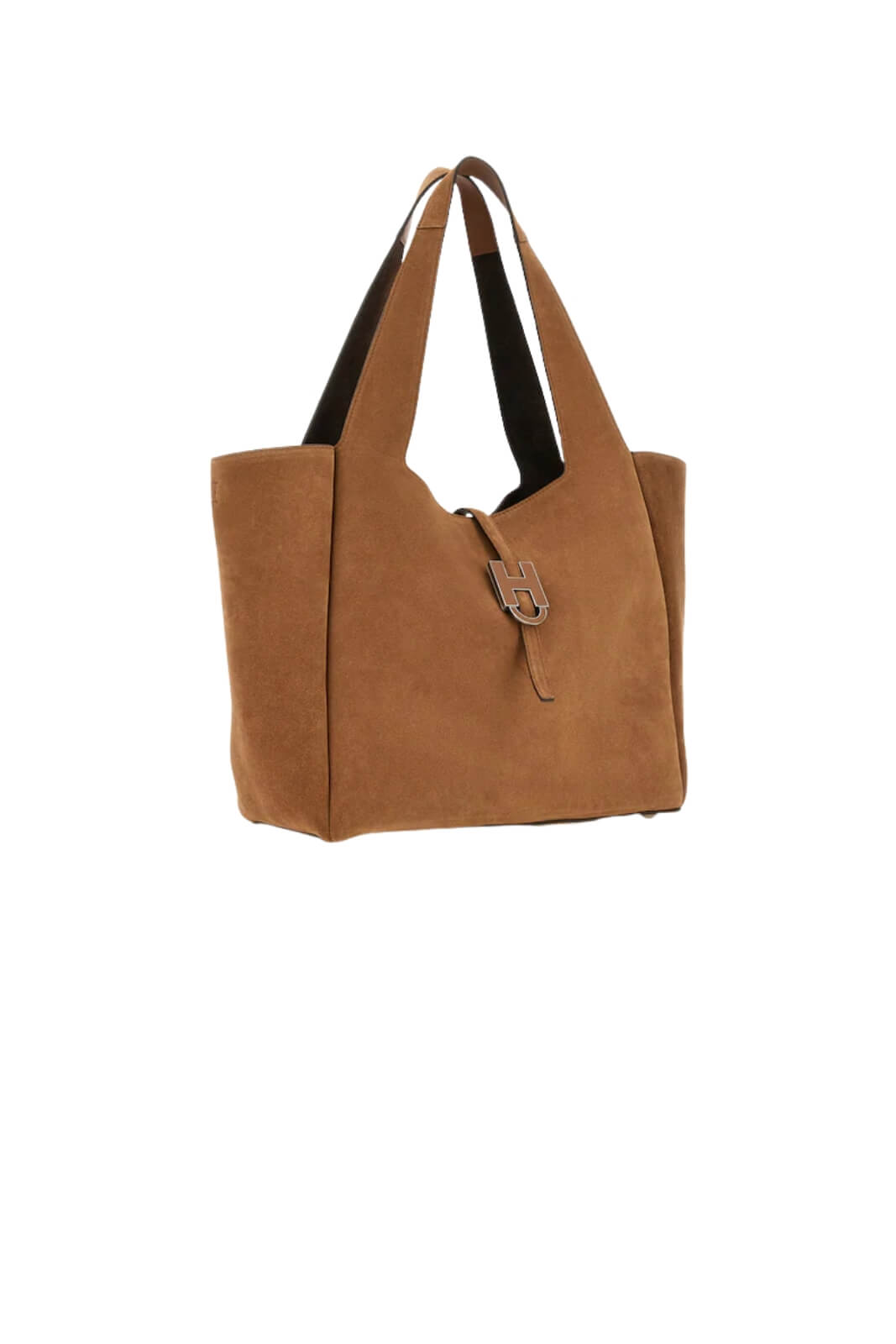 Hogan Borsa Donna Shopping in pelle scamosciata / Beige
