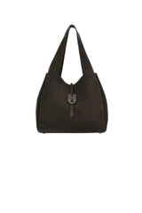 Hogan Borsa Donna Shopping in pelle scamosciata / Marrone