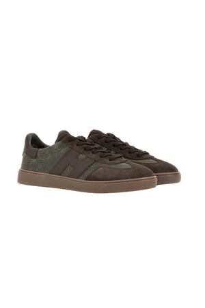 Hogan Sneakers Uomo in camoscio e pelle craquelé