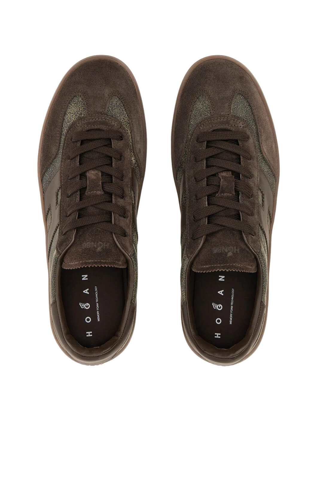 Hogan Sneakers Uomo in camoscio e pelle craquelé