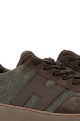 Hogan Sneakers Uomo in camoscio e pelle craquelé