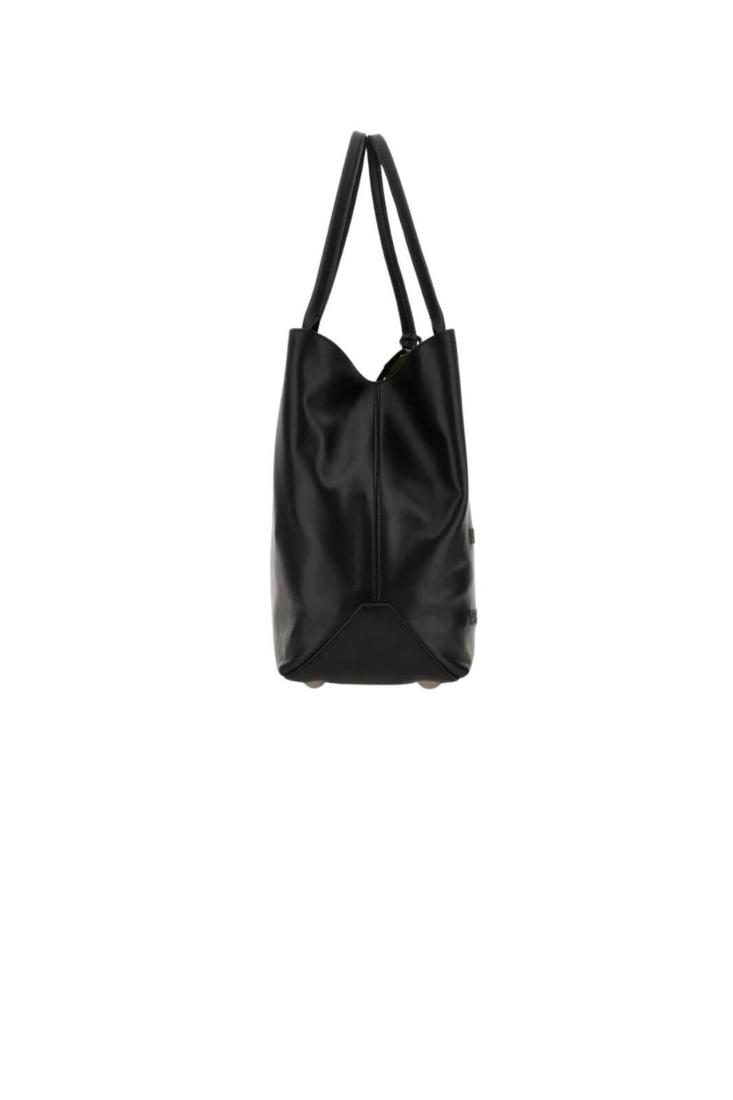 Hogan women's SHOPPING SCRIPT MEDIA bag in black leather