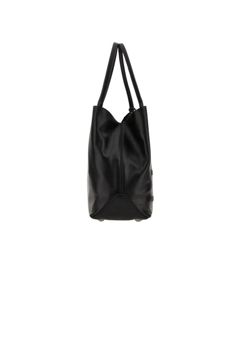 Hogan women's SHOPPING SCRIPT MEDIA bag in black leather