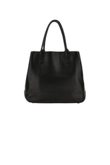 Hogan women's SHOPPING SCRIPT MEDIA bag in black leather