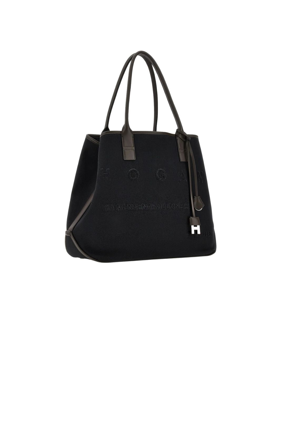 Hogan women's SHOPPING SCRIPT medium black bag