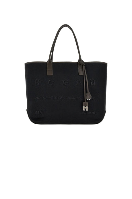 Hogan women's SHOPPING SCRIPT medium black bag