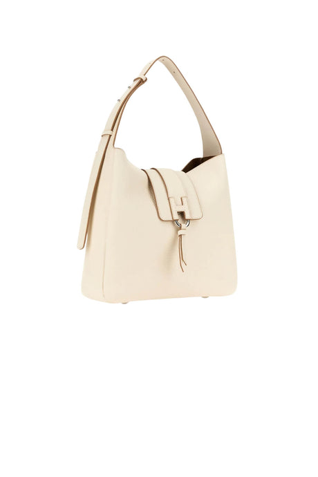 Borsa da donna Hogan modello Hobo in pelle martellata con manici e flap