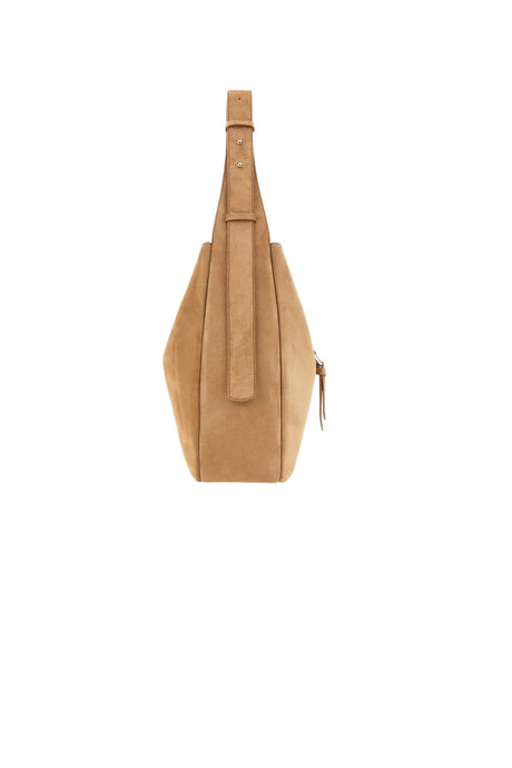 Borsa da donna Hobo Hogan in pelle scamosciata con flap