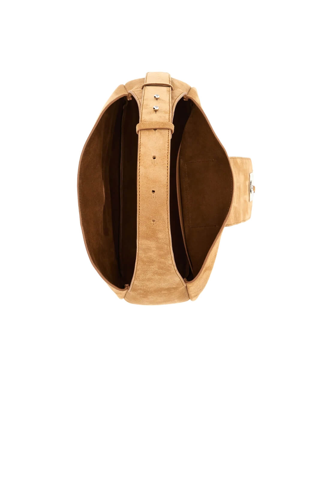 Borsa da donna Hobo Hogan in pelle scamosciata con flap