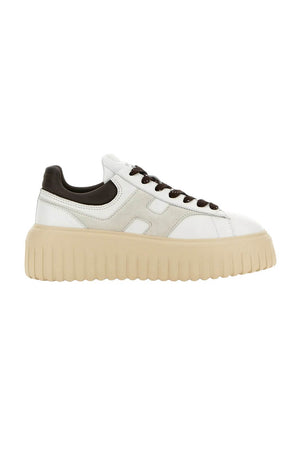 Hogan women's H STRIPES sneakers in white leather