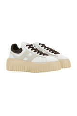 Hogan women's H STRIPES sneakers in white leather