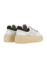 Hogan women's H STRIPES sneakers in white leather