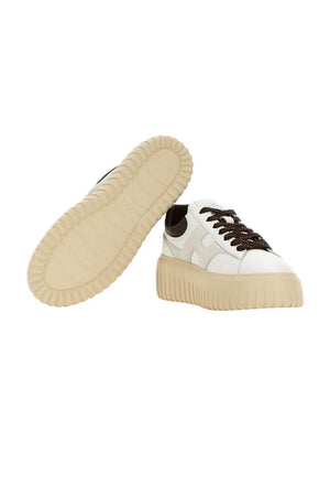 Hogan women's H STRIPES sneakers in white leather