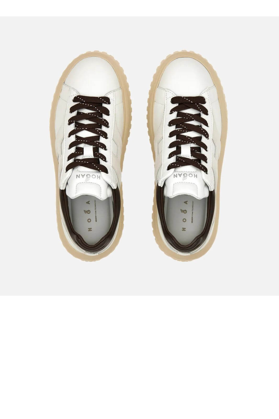 Zapatillas Hogan H STRIPES para mujer en piel blanca