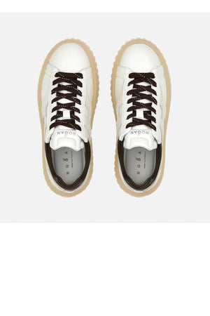 Hogan women's H STRIPES sneakers in white leather