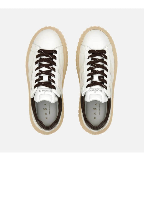 Hogan women's H STRIPES sneakers in white leather