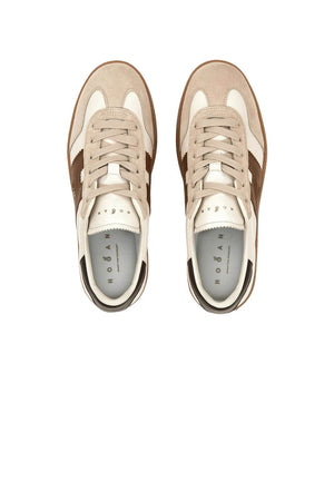 Zapatillas Hogan COOL para mujer en piel color marfil