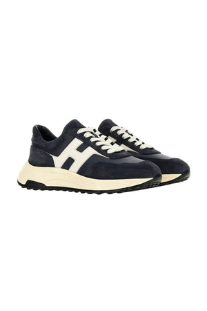 Hogan Hyperlight Men's Sneakers in Blue Suede