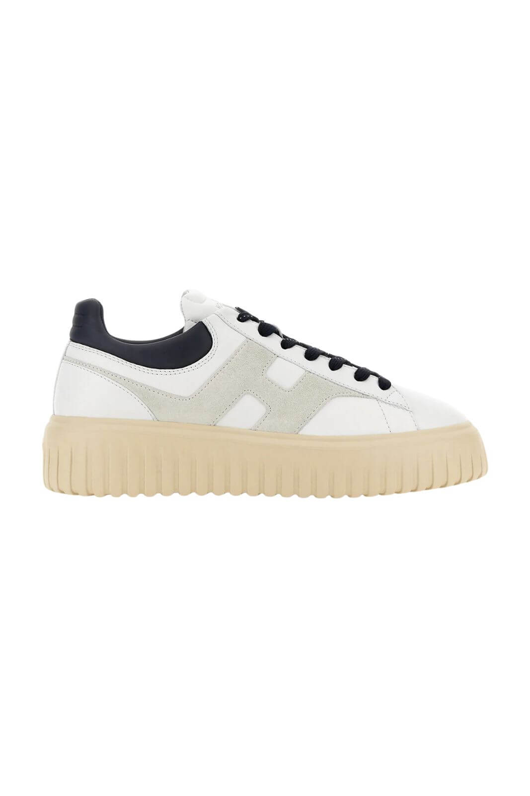Hogan men's H STRIPES sneakers in white leather