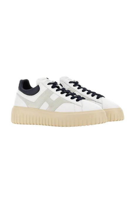 Hogan men's H STRIPES sneakers in white leather