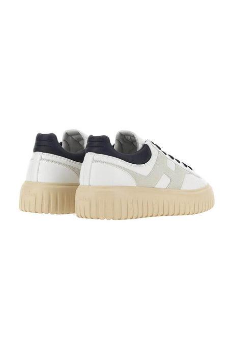 Hogan men's H STRIPES sneakers in white leather