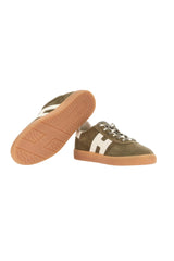 Sneakers da uomo Hogan modello Cool in camoscio con logo laterale dentellato