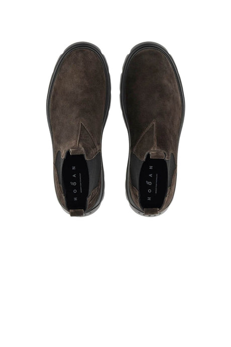 Hogan men's CHEALSEA H692 suede ankle boots