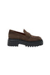 hogan mocassino donna in pelle scamosciata con charm logo