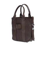 Hogan Borsa donna script in pelle martellata marrone laterale