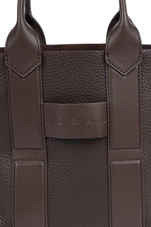 Hogan Borsa donna script in pelle martellata marrone dettaglio