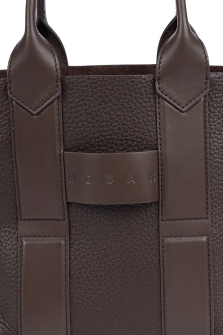Hogan Borsa donna script in pelle martellata marrone dettaglio