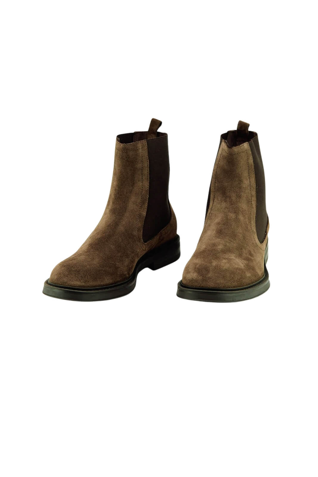 Stivaletti da uomo in pelle con inserto elastico fronte 1