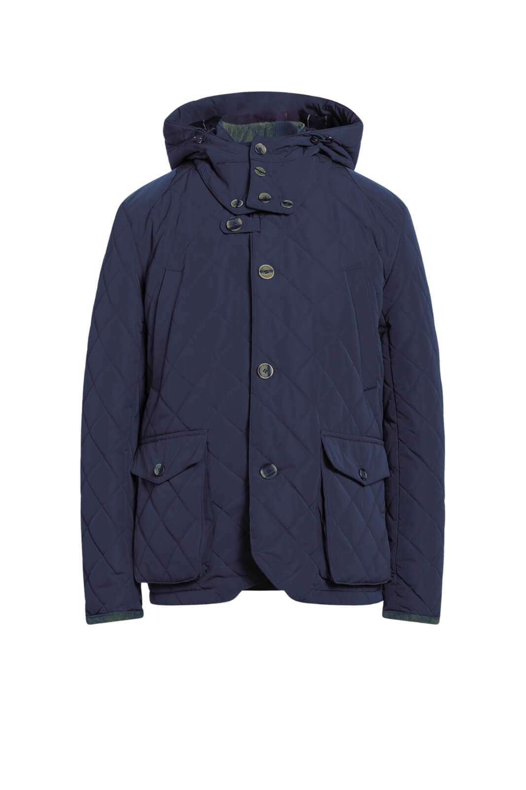 Giubbino da uomo Husky trapuntato con cappuccio fronte blu navy