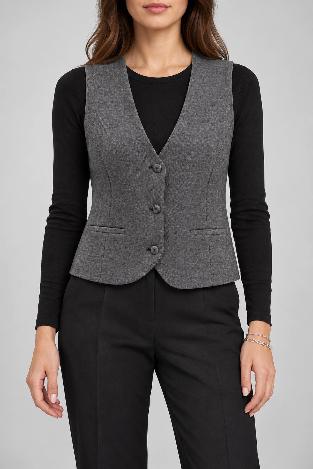 i Blues gilet sans manches femme en jersey à micro-motif