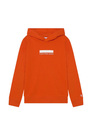 Sudadera infantil Calvin Klein con capucha y logotipo de bloques pequeños