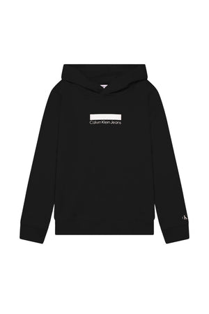 Sudadera infantil Calvin Klein con capucha y logotipo de bloques pequeños