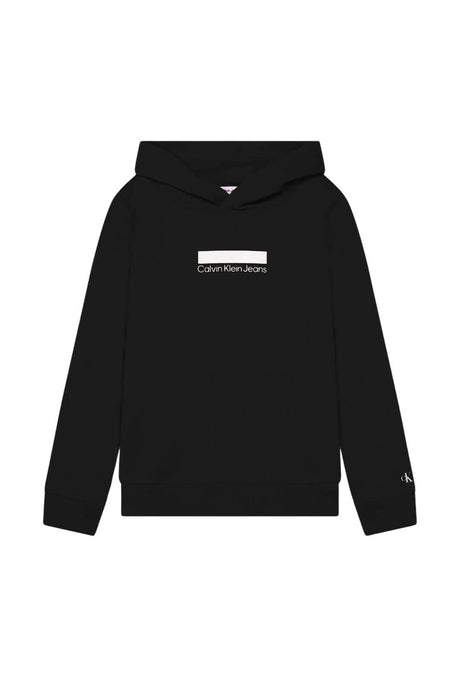 Sudadera infantil Calvin Klein con capucha y logotipo de bloques pequeños