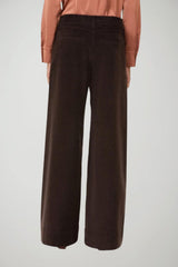 i Blues Pantaloni Donna Wide Leg in velluto / Marrone